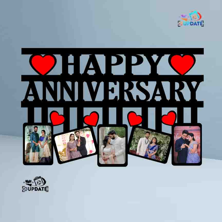 UWHF-00111 ““HAPPY ANNIVERSARY" – wall Hanging Sublimation MDF Frame UWHF 00111 1