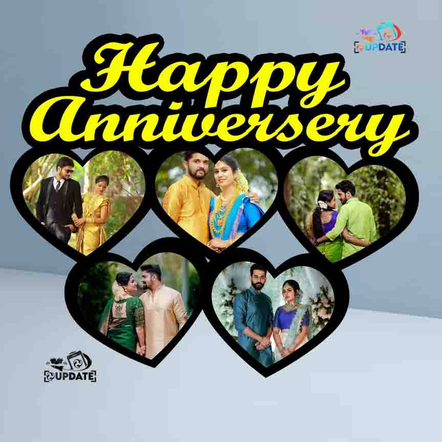 UWHF 0017 "Anniversary Hearts" – Hanging MDF Frame Sublimation print