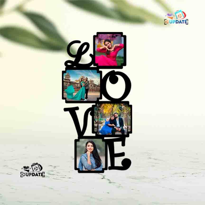 UWHF 0030 "LOVE Portrait Stack" – Hanging MDF Frame Sublimation print
