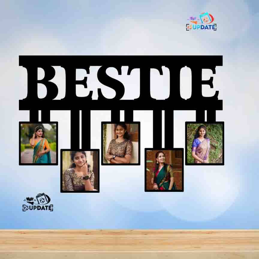 UWHF 0035 "BESTIE" –wall hanging Sublimation Mdf Frame