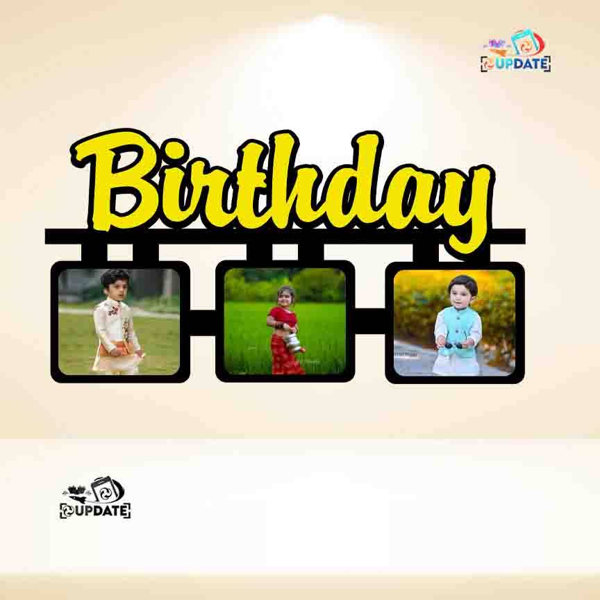 UWHF 0043 "Birthday Moments" – wall Hanging Sublimation MDF Frame