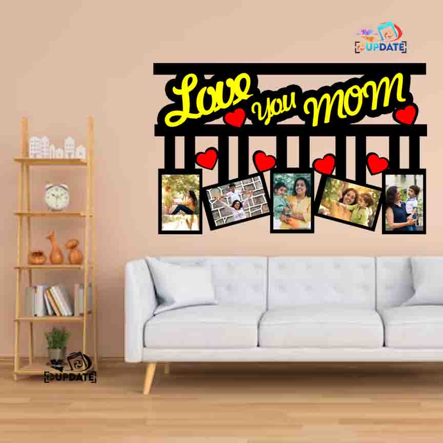 UWHF-0055- "Love you mom" – wall Hanging Sublimation MDF Frame