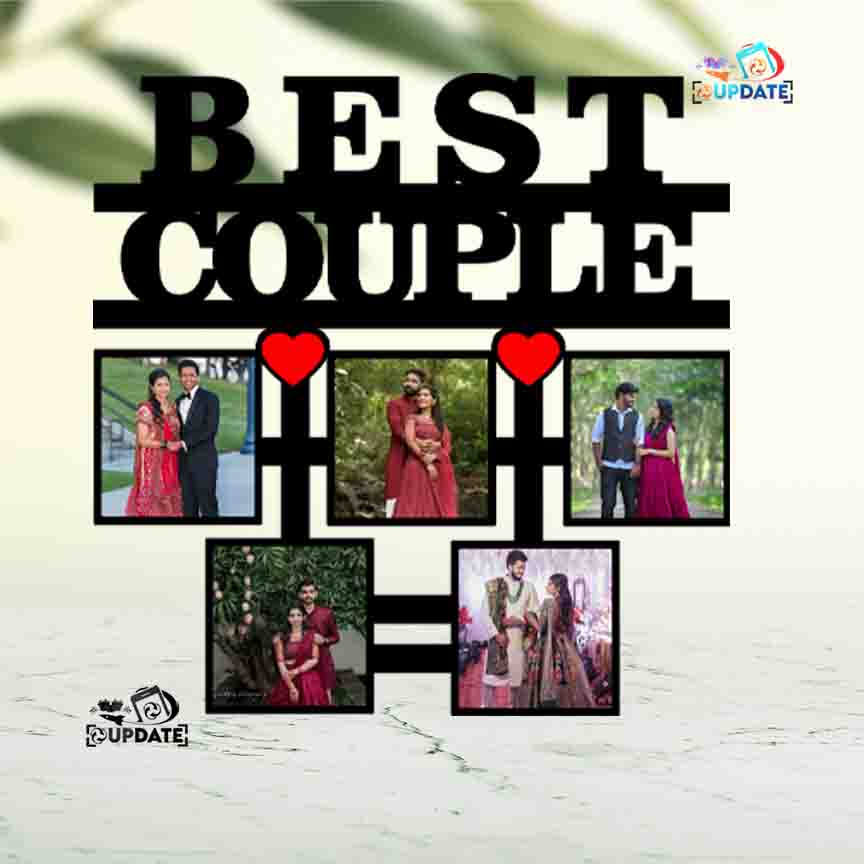 UWHF-0061- "Best couple " – wall Hanging Sublimation MDF Frame UWHF 0061 3