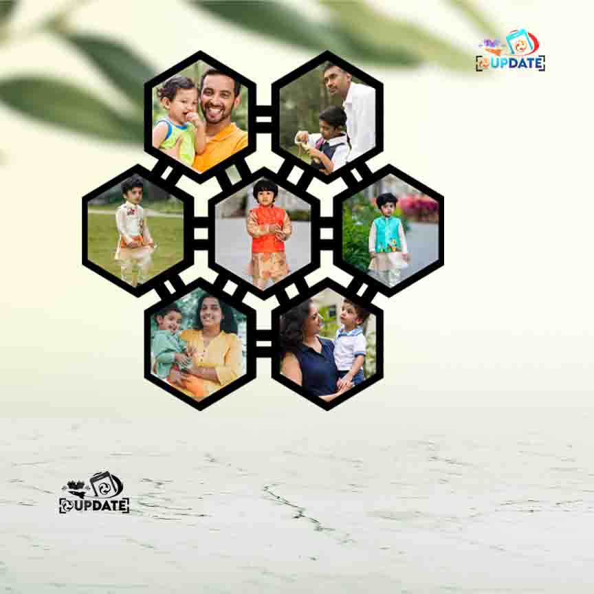 UWHF-0068- "“Honeycomb Memories " – wall Hanging Sublimation MDF Frame