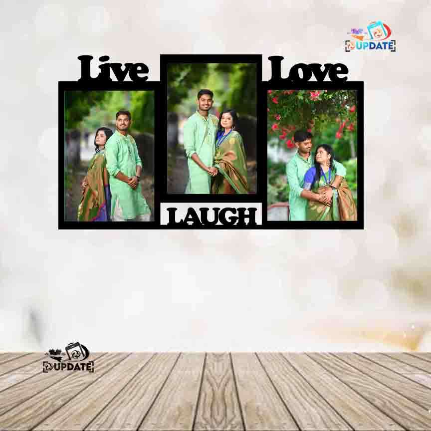 UWHF-0072- “Live, Love, Laugh" – wall Hanging Sublimation MDF Frame