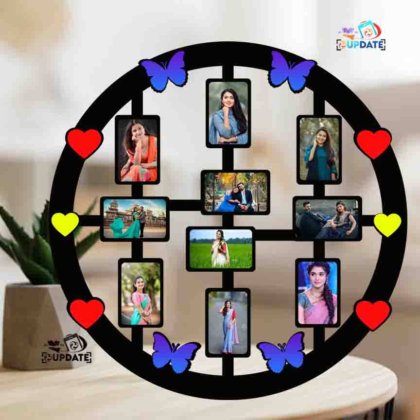 UWHF 008 "Butterfly Hearts" – Hanging MDF Frame Sublimation print
