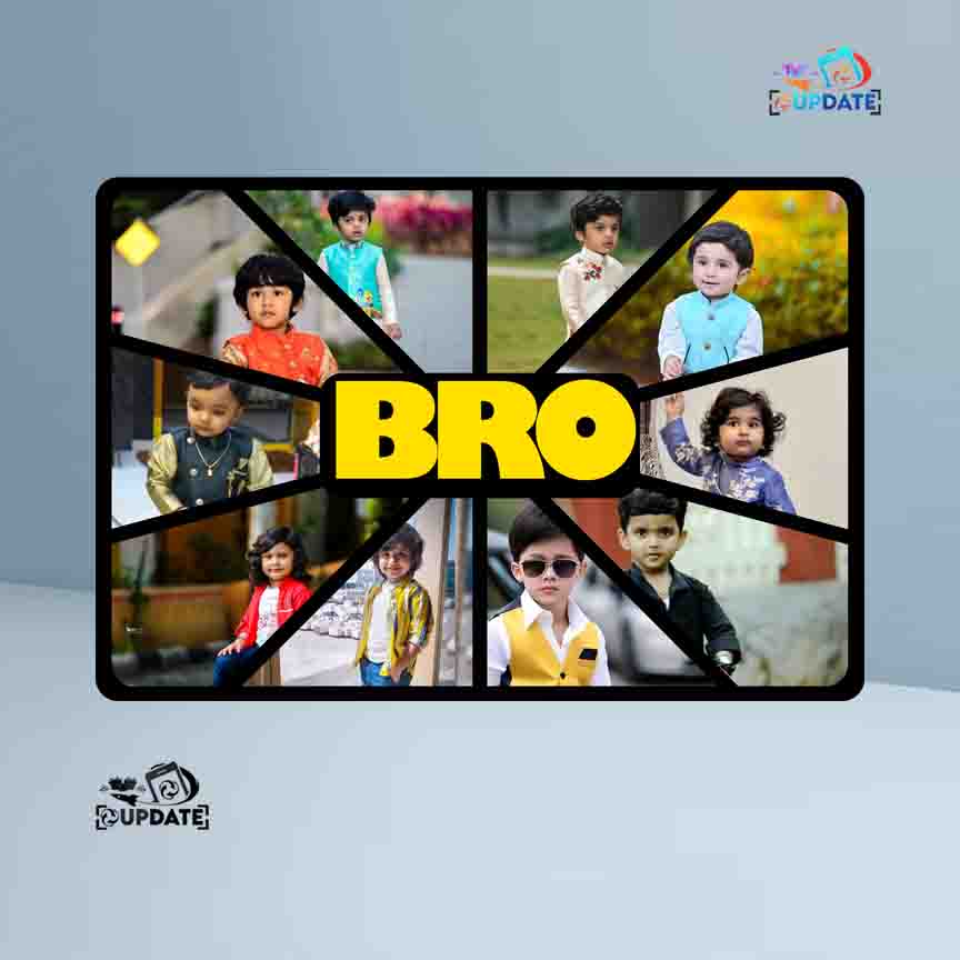 UWHF-0082 “BRO Radial Collage" – wall Hanging Sublimation MDF Frame UWHF 0082 1