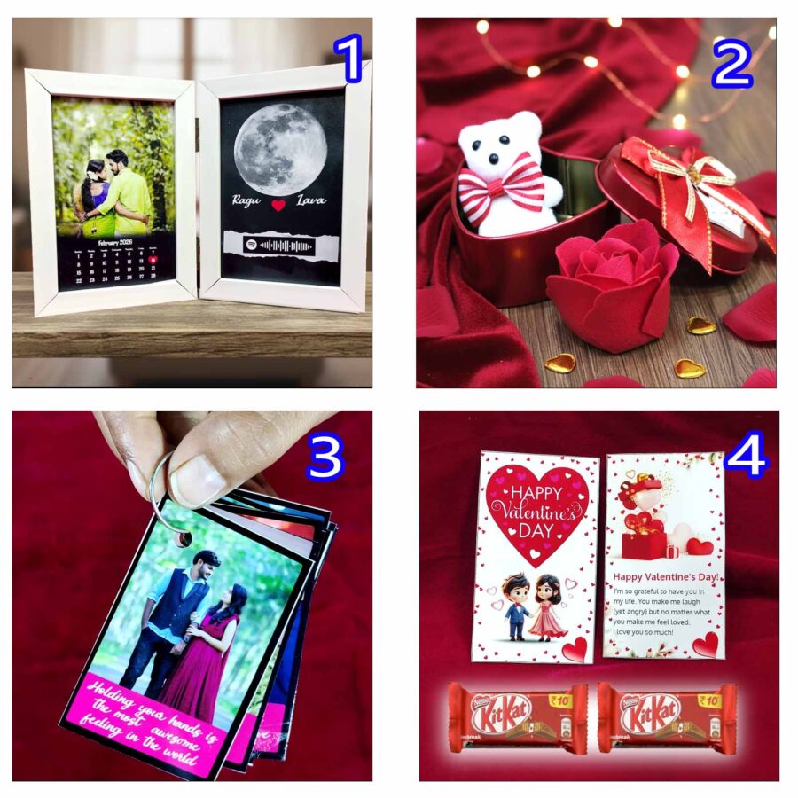romantic combo gift – sweet memories & love tokens
