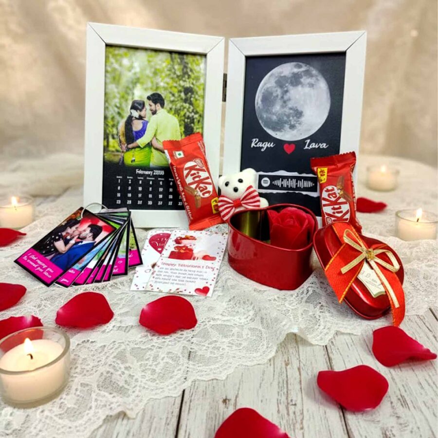 romantic combo gift – sweet memories & love tokens