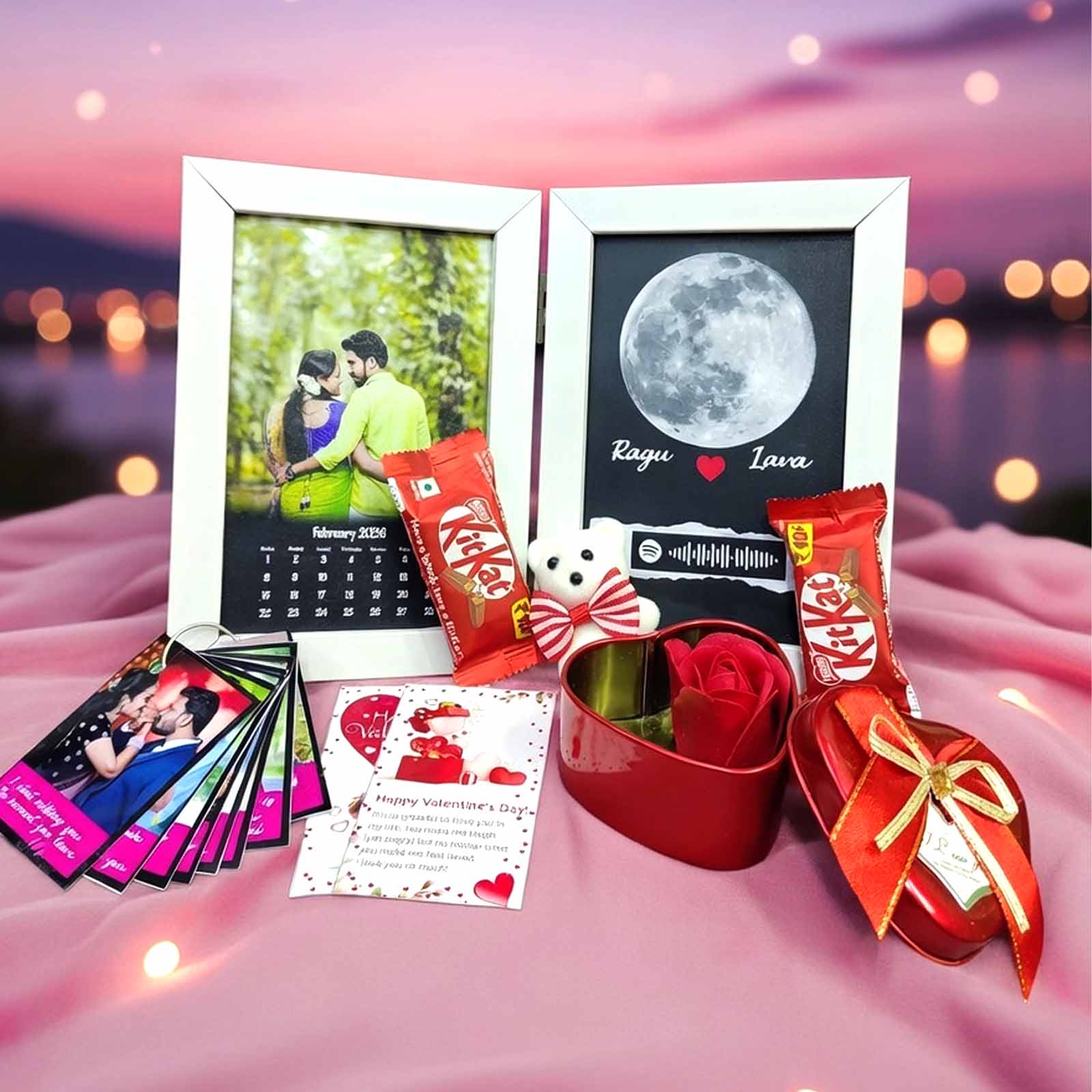 romantic combo gift – sweet memories & love tokens