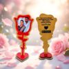 love rose with photo, quotes & spotify code mdf rose "love in layers" love rose with photo, quotes & spotify code mdf rose "love in layers"