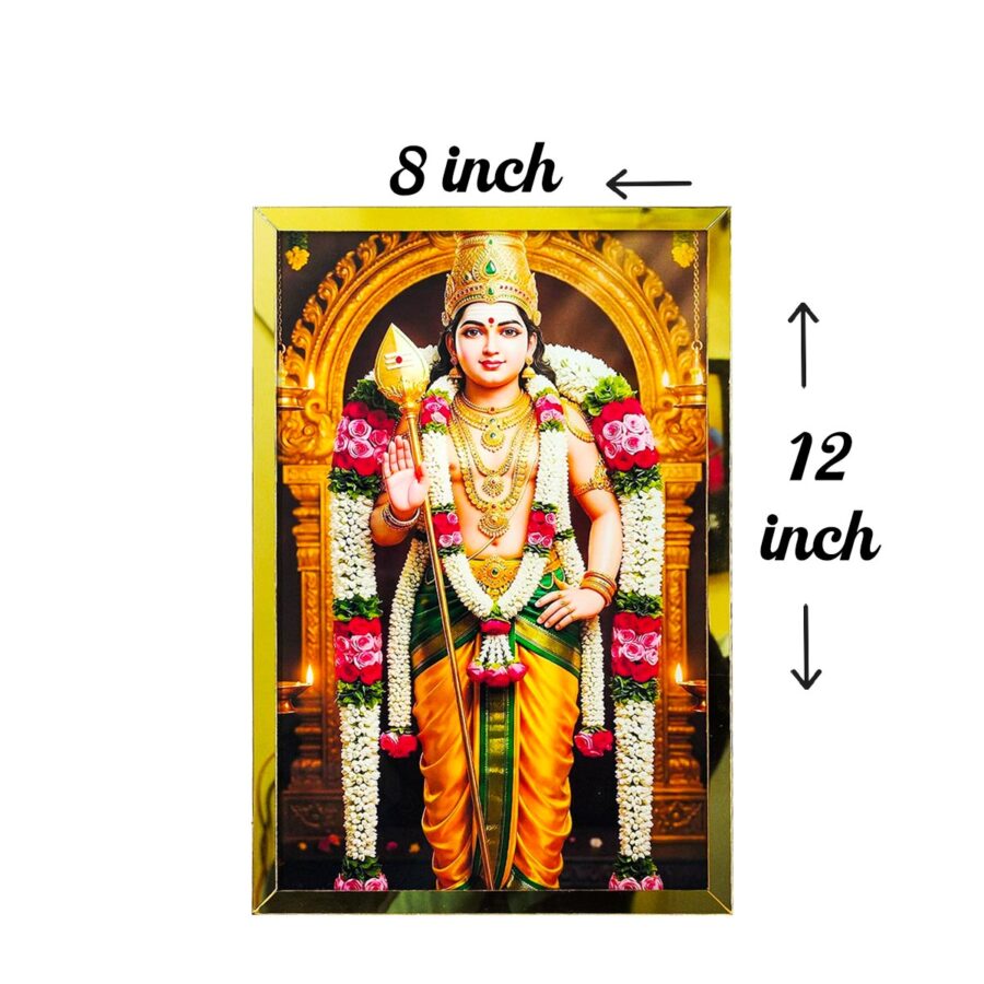 12*8 inch acrylic frame with gold border with double production frame