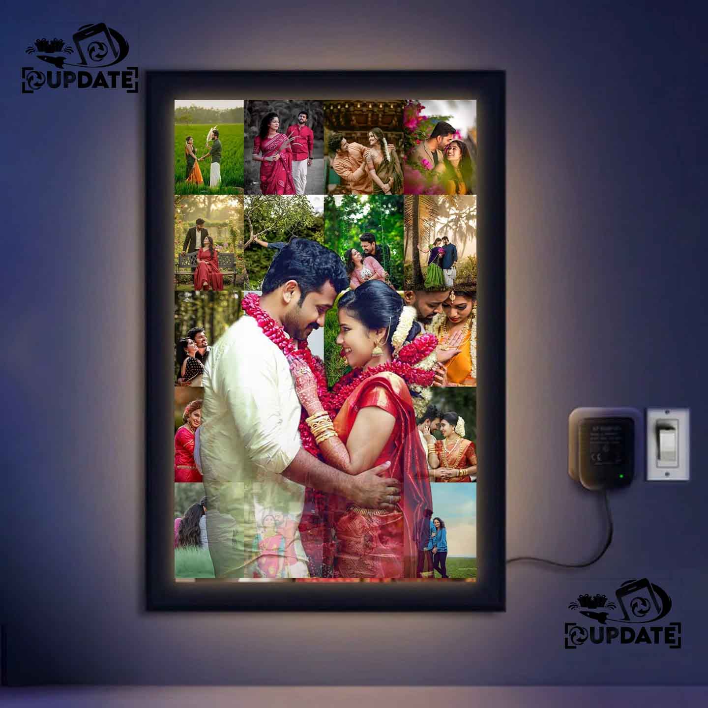 glowing led magic secret collage frame